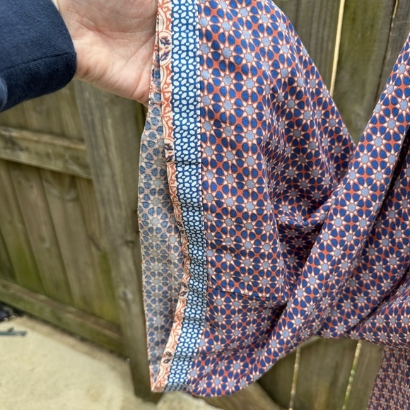 Sim & Sam Boho Geometric Printed Smocked Back Flowy Summer Kimono Cardigan - Picture 4 of 7